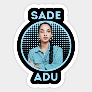 sade adu || light blue retro Sticker